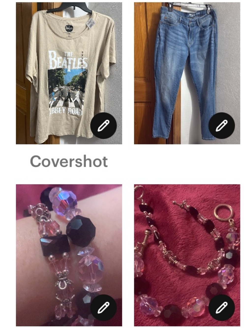 DENIZEN skinny👖16S+BEATLES Abbey🗺️tee 3X+2🌸925 clasps bracelet 7.5”